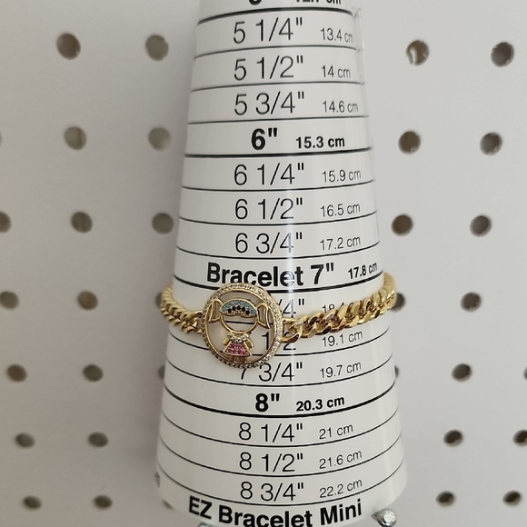 Gold Chain Bracelet with Colorful Accents - Picture 4 of 4